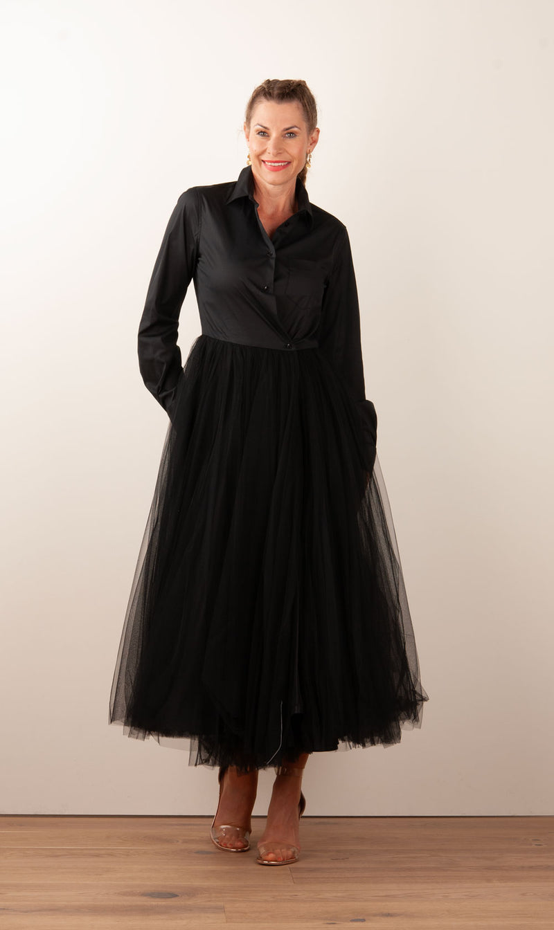 Kleid „Tüll“ Schwarz