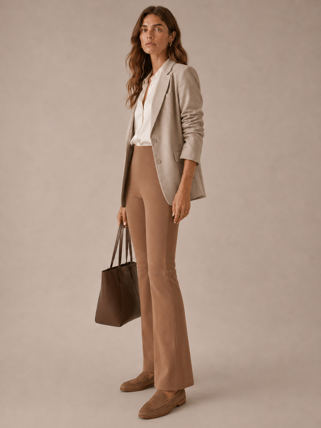 Stretch-Hose „Cindessa“ Beige