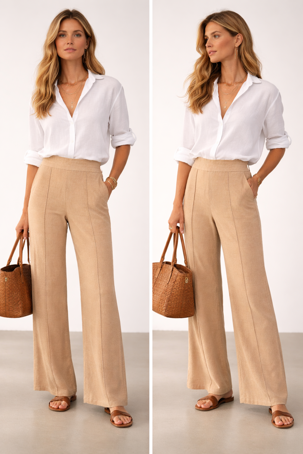 Frottee Hose „Freddy“ Beige