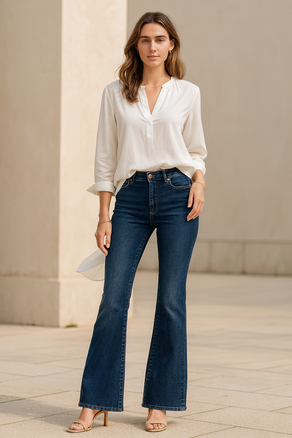 Jeans „Claire Bootcut“ Jeansblau