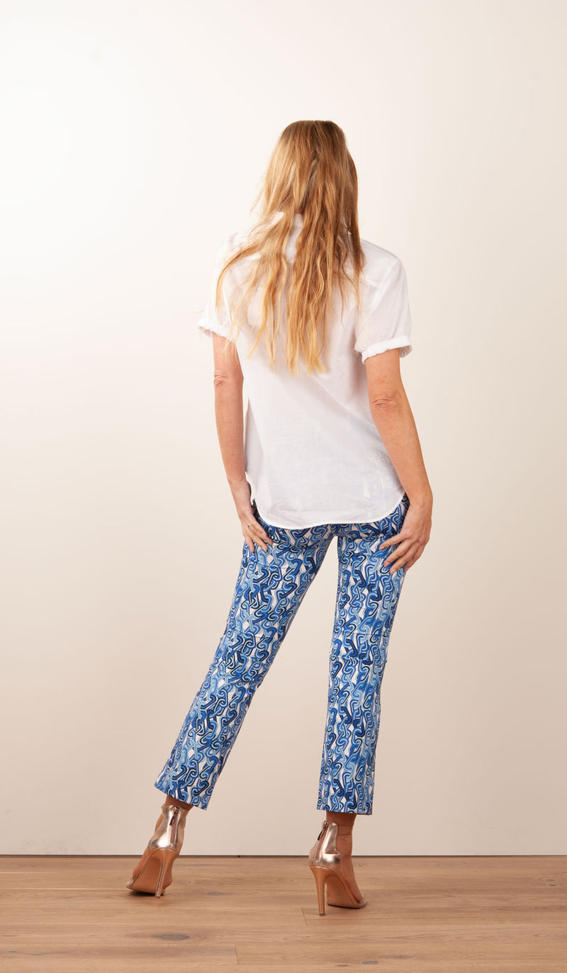 Hose „Cindy“ Blau | Weiß