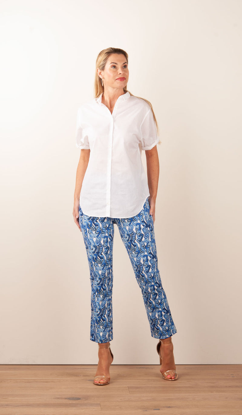 Hose „Cindy“ Blau | Weiß