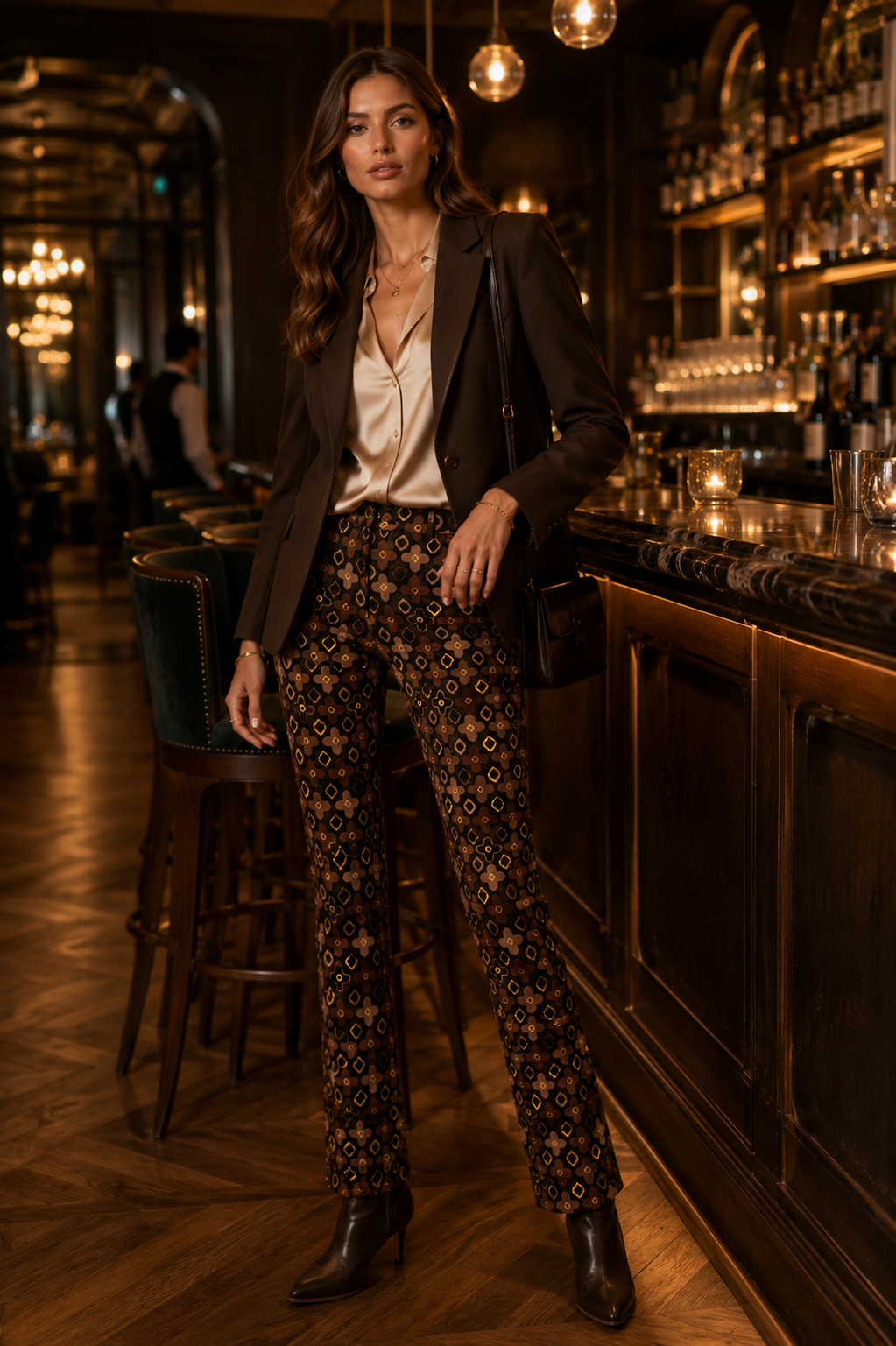 Statement-Hose "Sabrina" „Sabrina“ Braun | Gelb