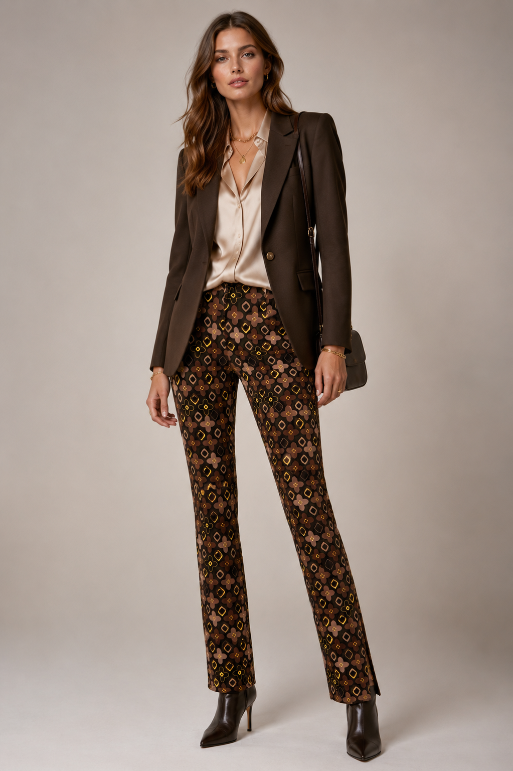 Statement-Hose "Sabrina" „Sabrina“ Braun | Gelb