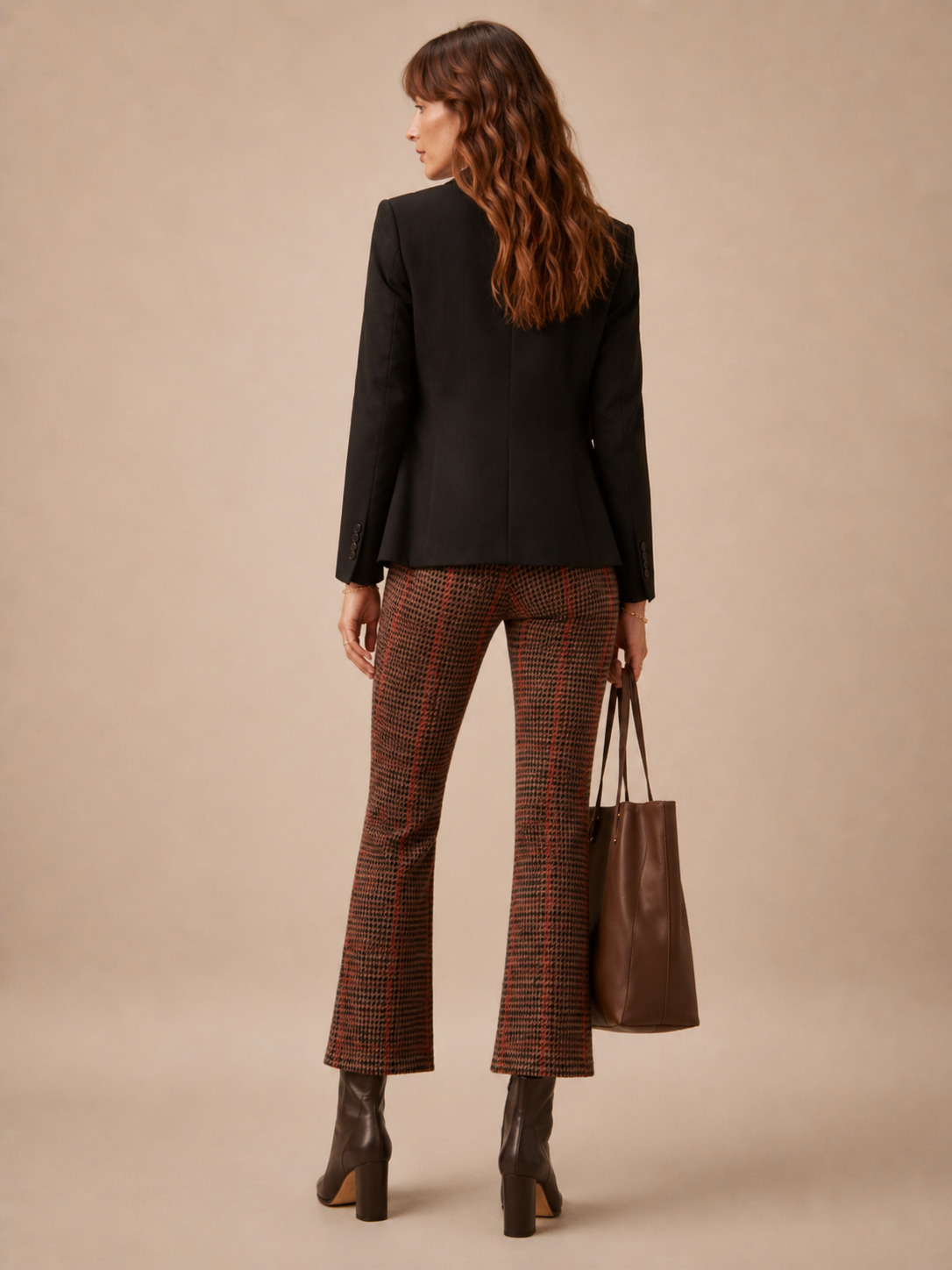 Statement-Hose "Cindessa" Rostrot | Braun | Beige