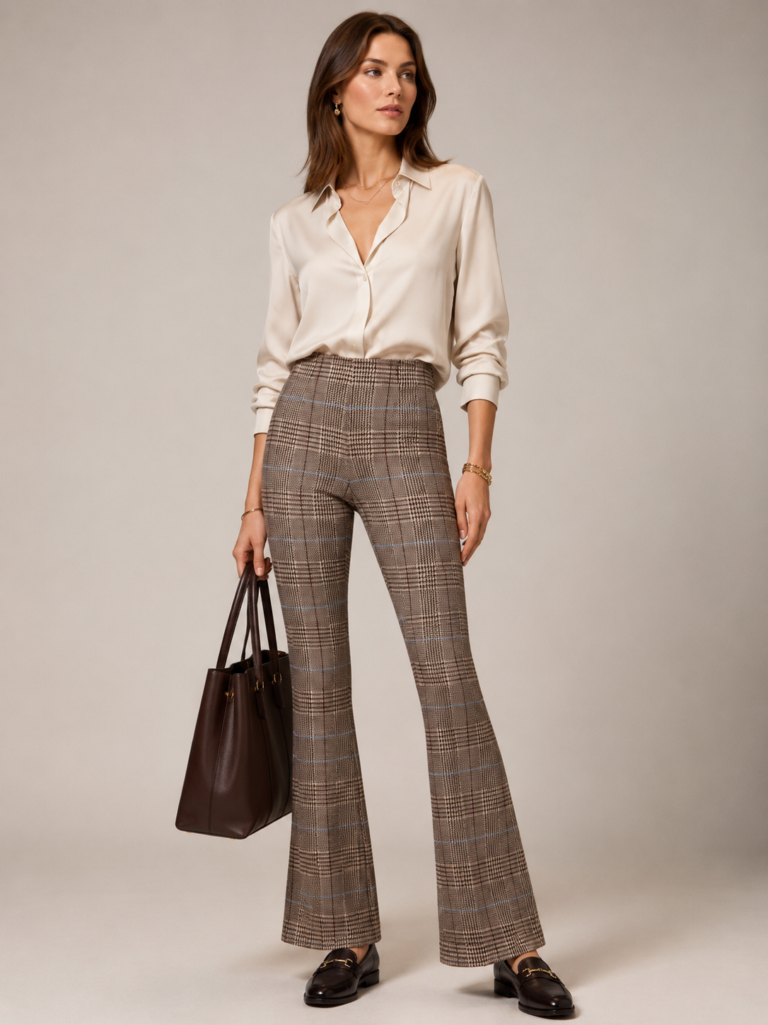 Statement-Hose „Cindessa“ Hahnentritt-/Karo-Muster