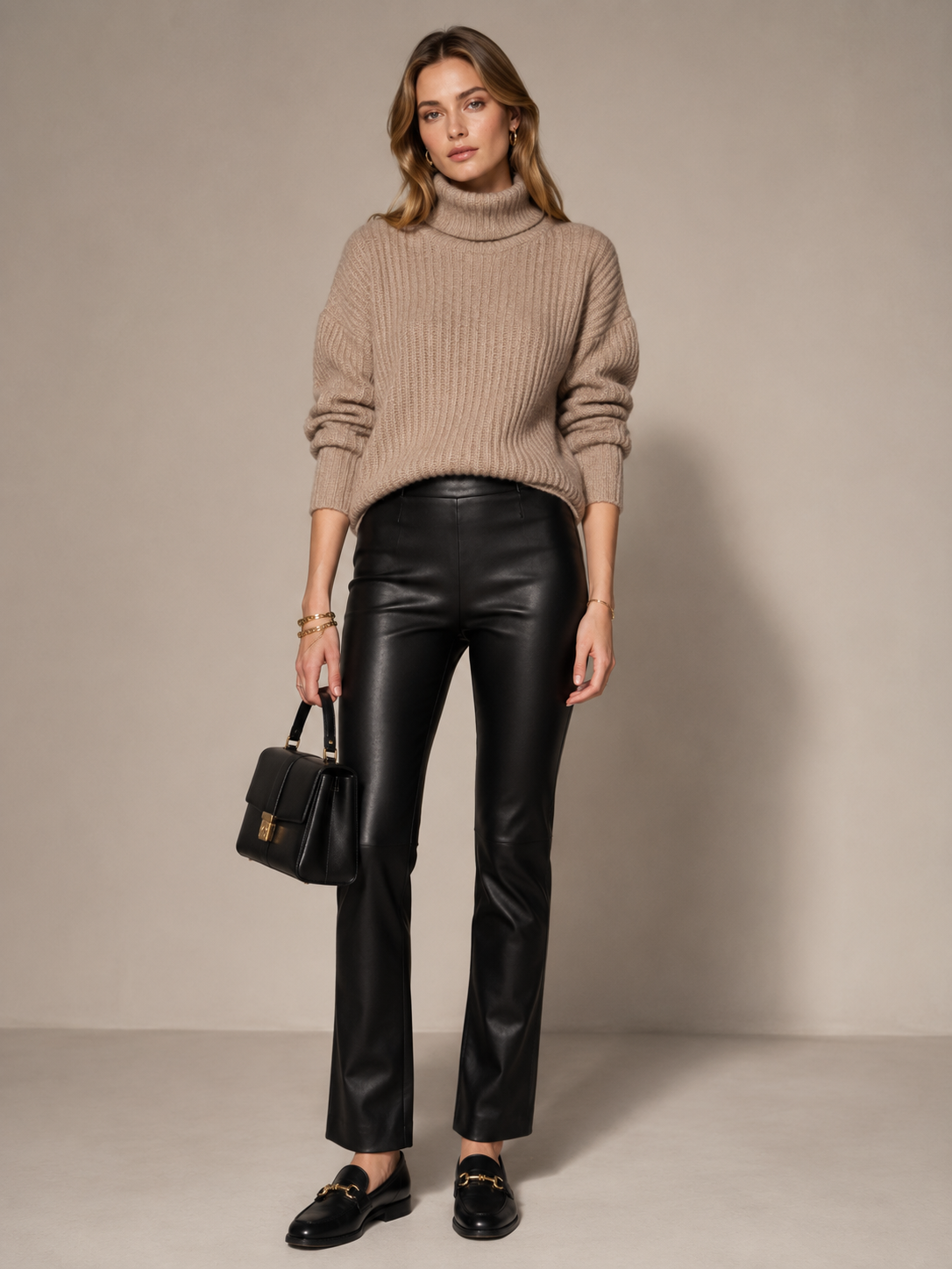 Lederimitat-Hose „Cindessa“ Schwarz
