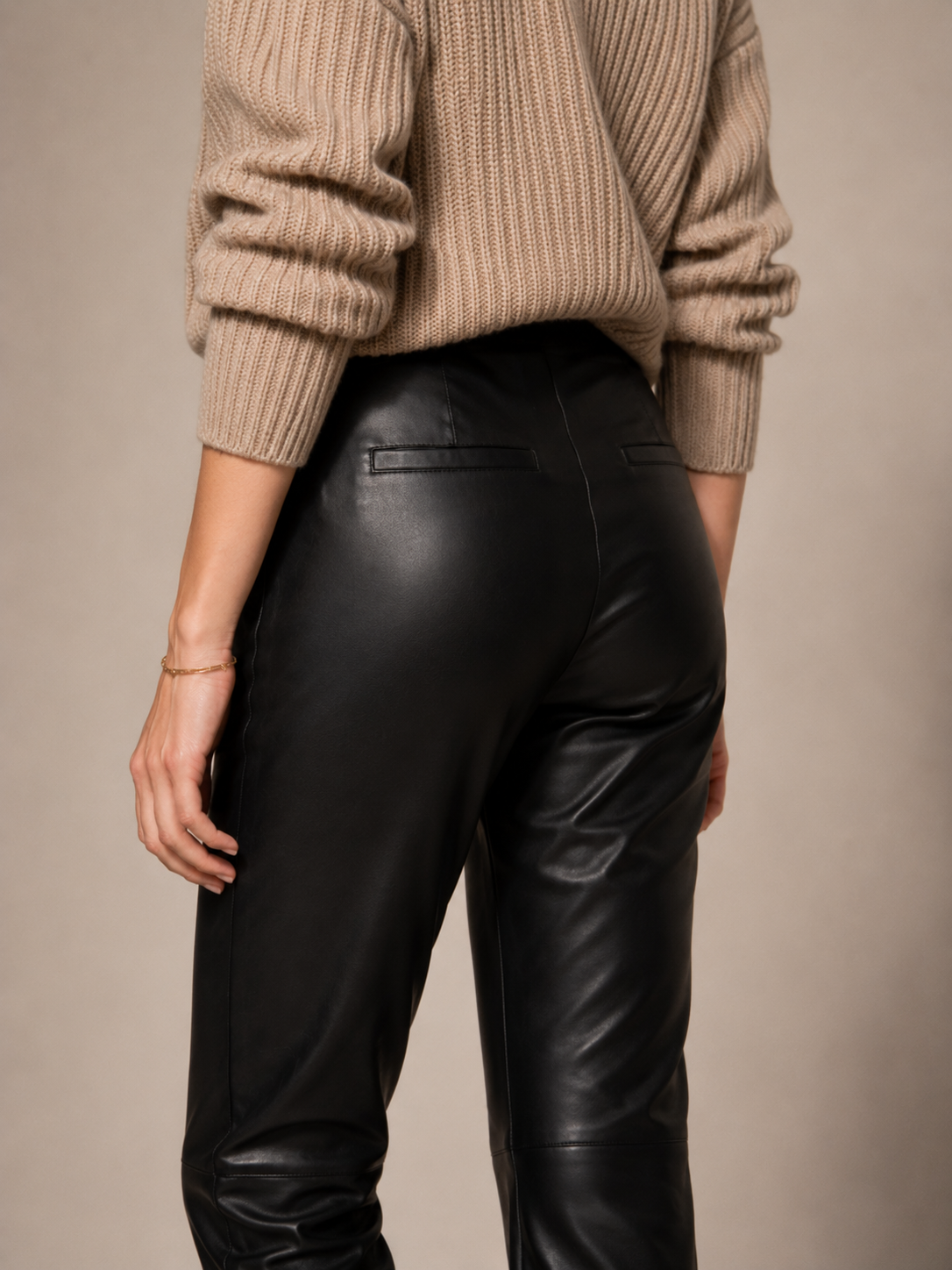 Lederimitat-Hose „Cindessa“ Schwarz