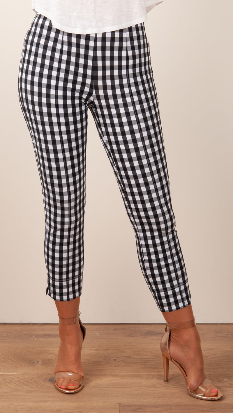 Hose „Capri“ Schwarz | Weiß
