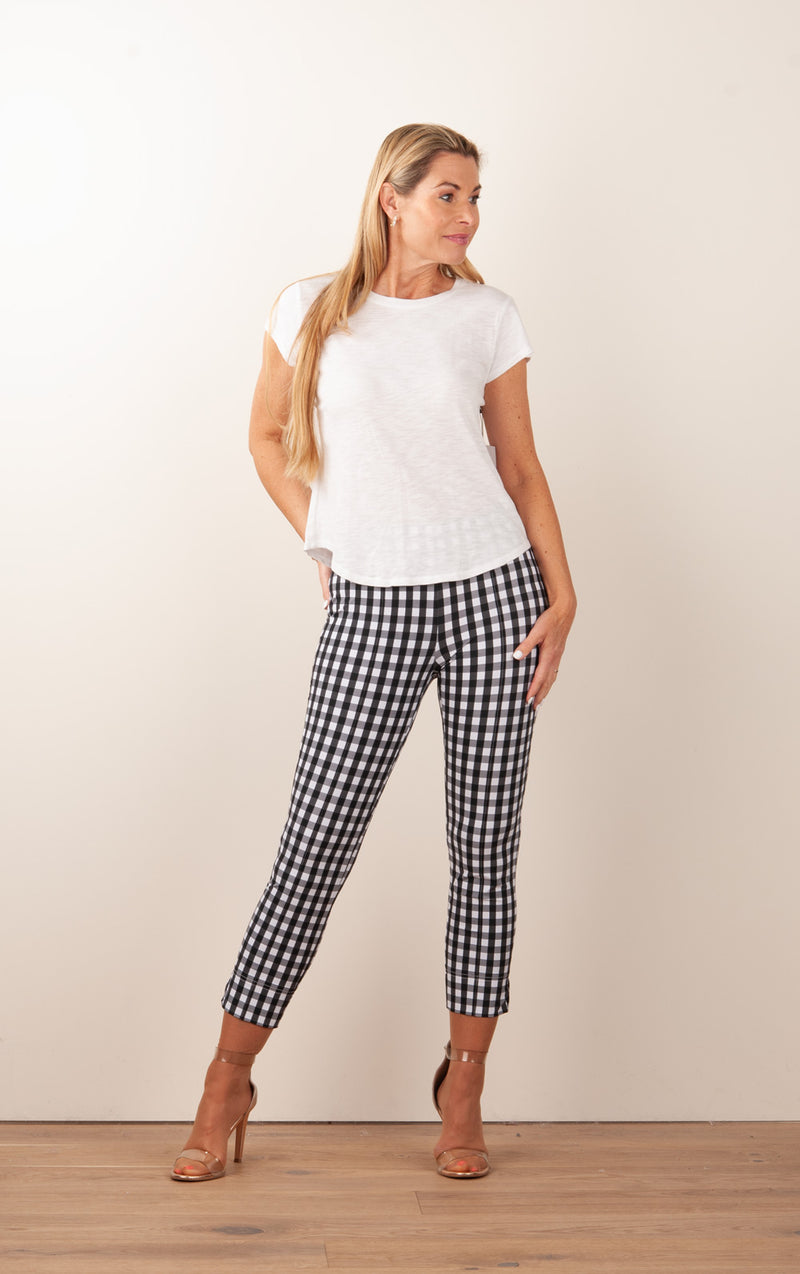 Hose „Capri“ Schwarz | Weiß