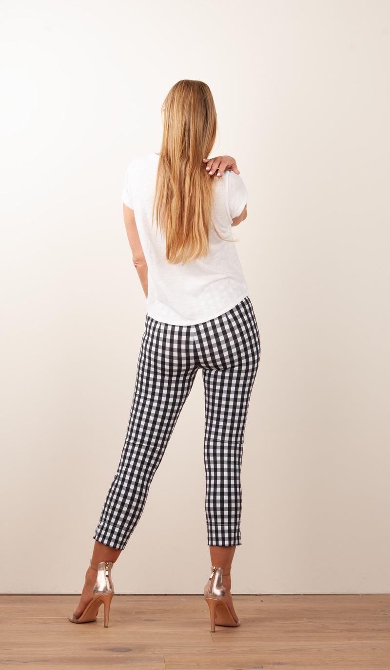 Hose „Capri“ Schwarz | Weiß
