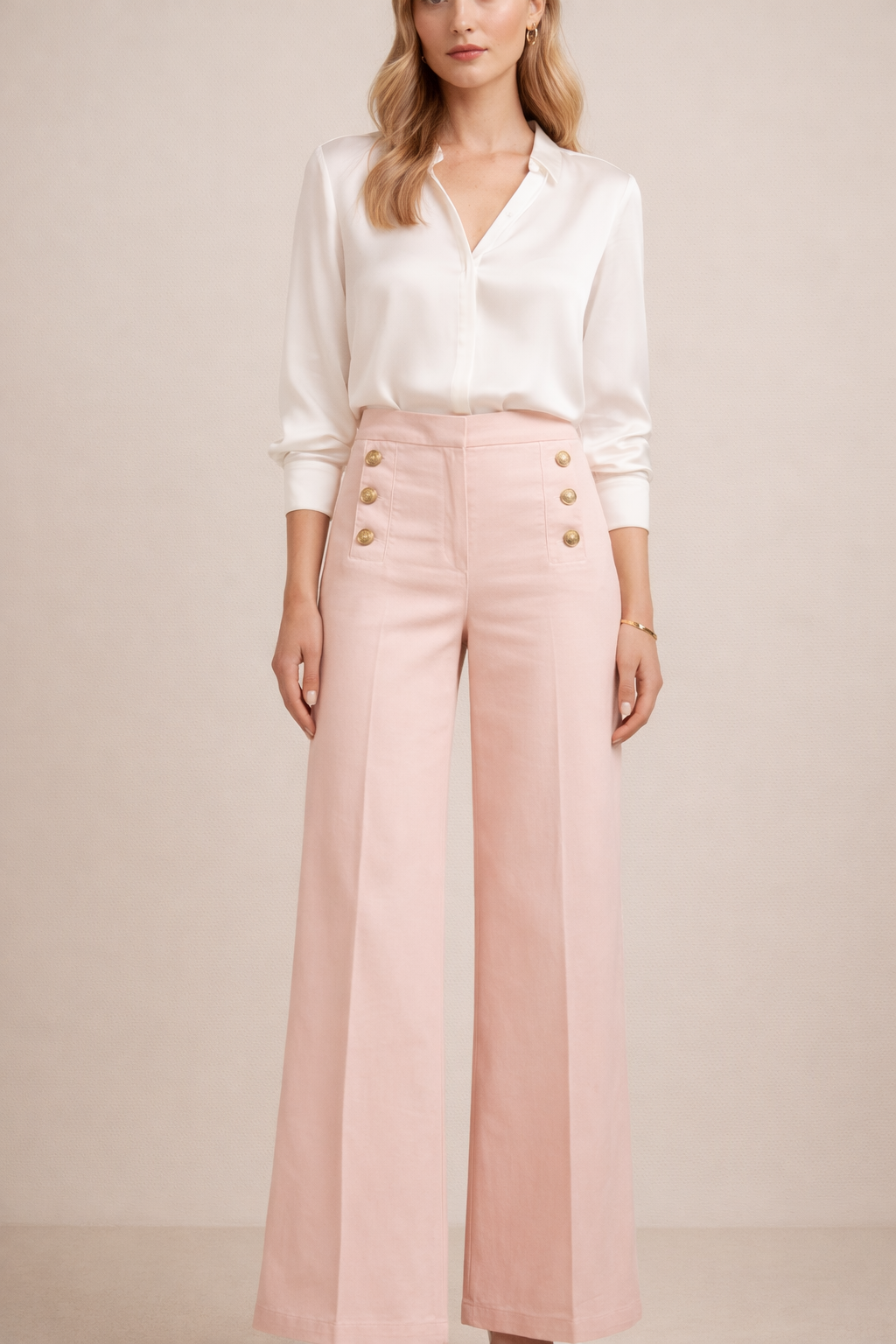 Wide-Leg-Jeans „Bridget“ Rosé