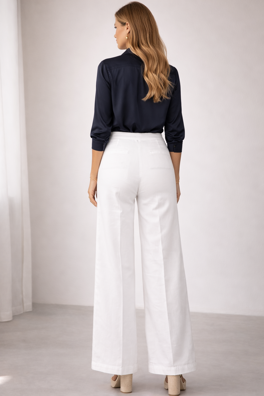 Wide-Leg-Jeans „Bridget“ Weiß