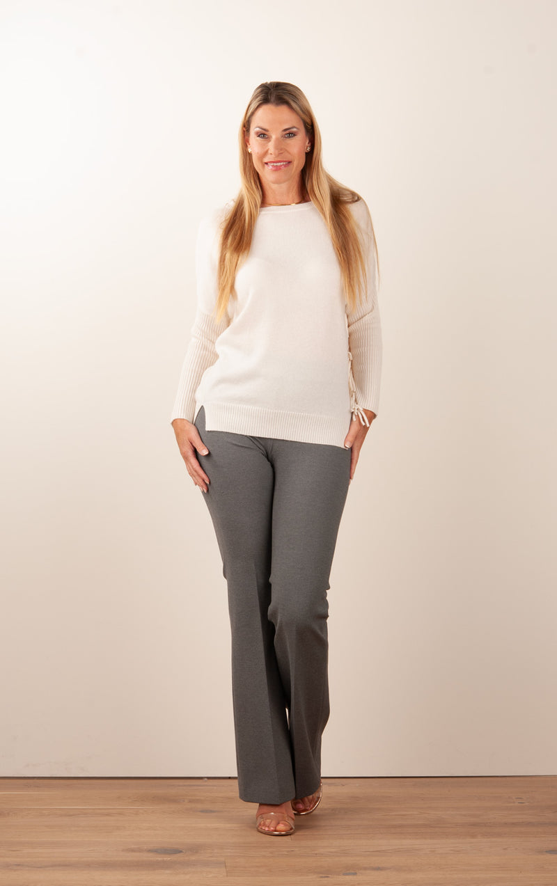 Jersey Hose „Nanou“ Melange Grau