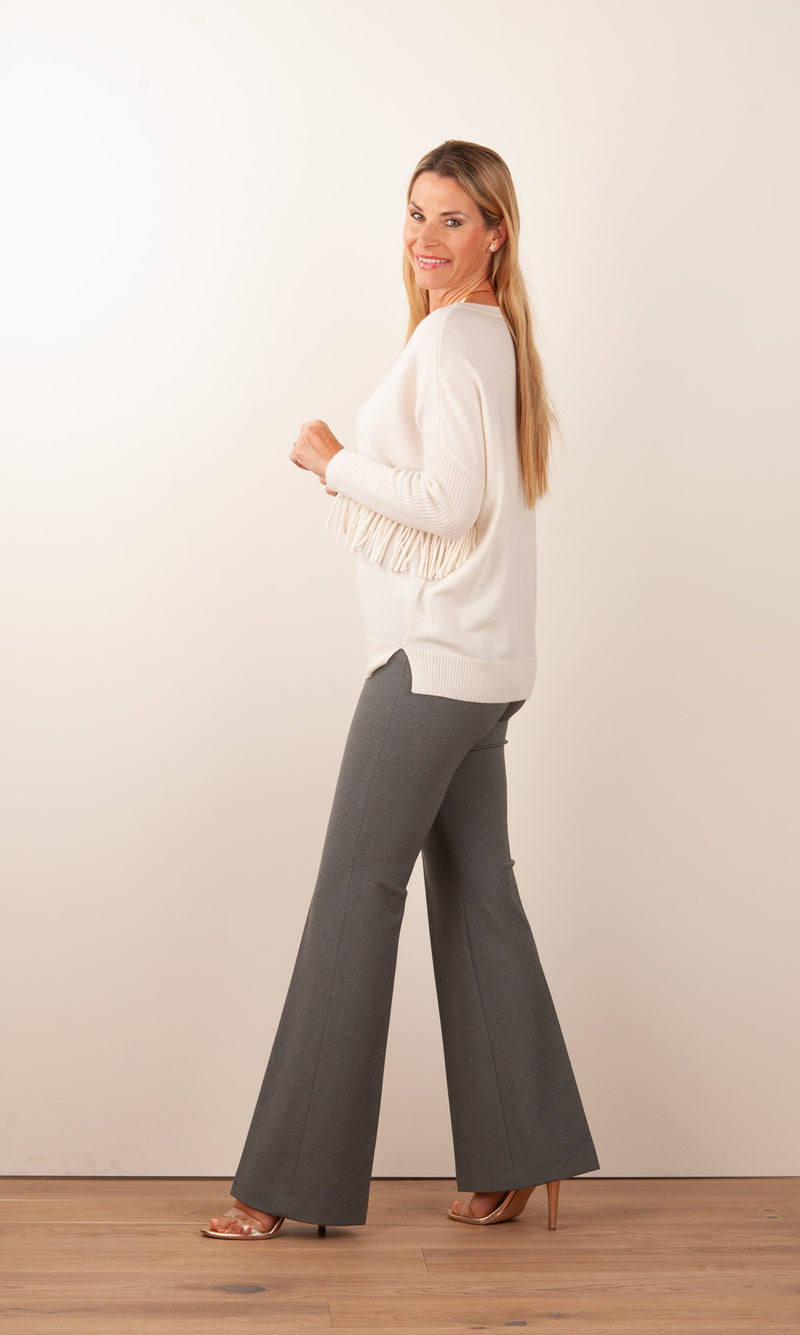 Jersey Hose „Nanou“ Melange Grau