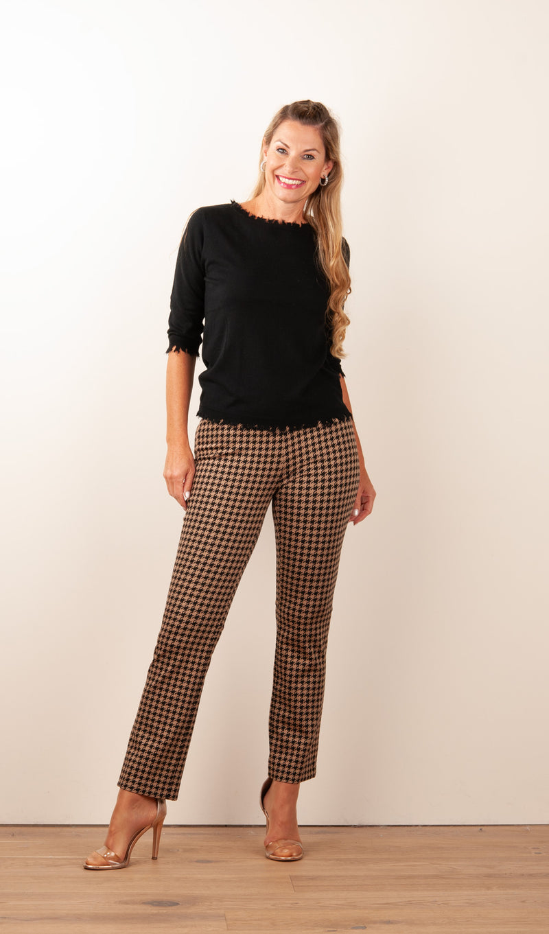 Hose „Cindessa“ Camel | Schwarz