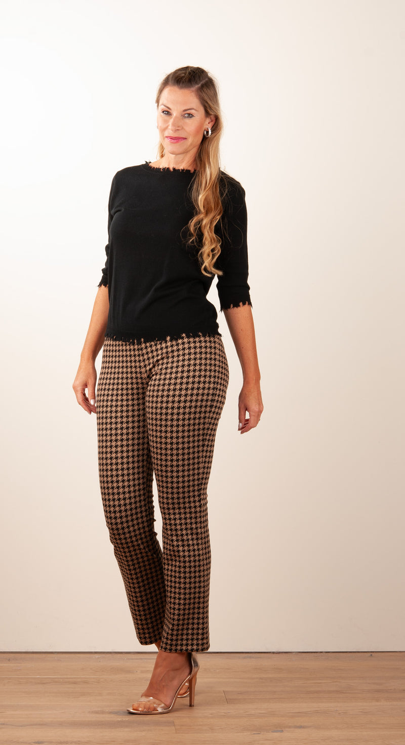 Hose „Cindessa“ Camel | Schwarz