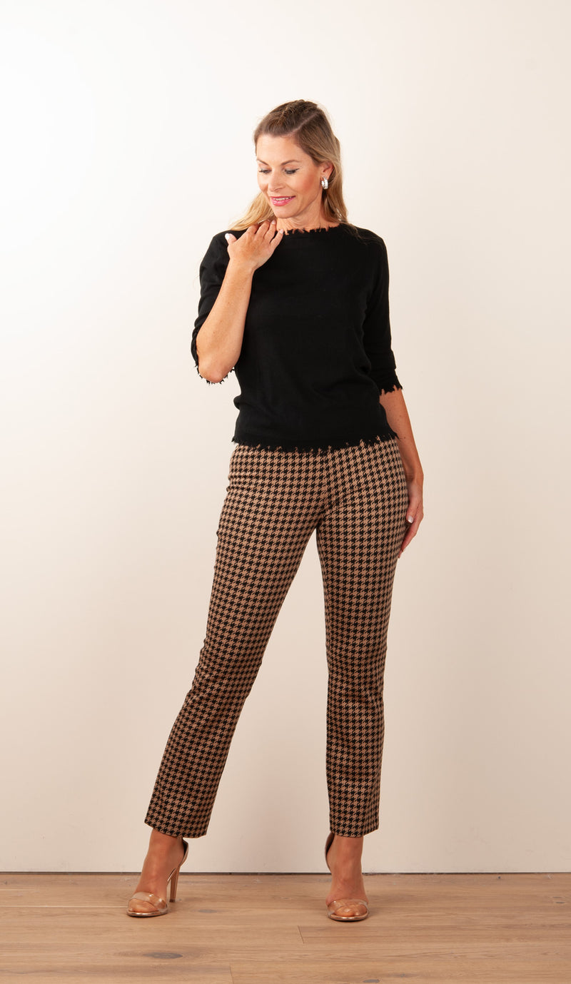 Hose „Cindessa“ Camel | Schwarz