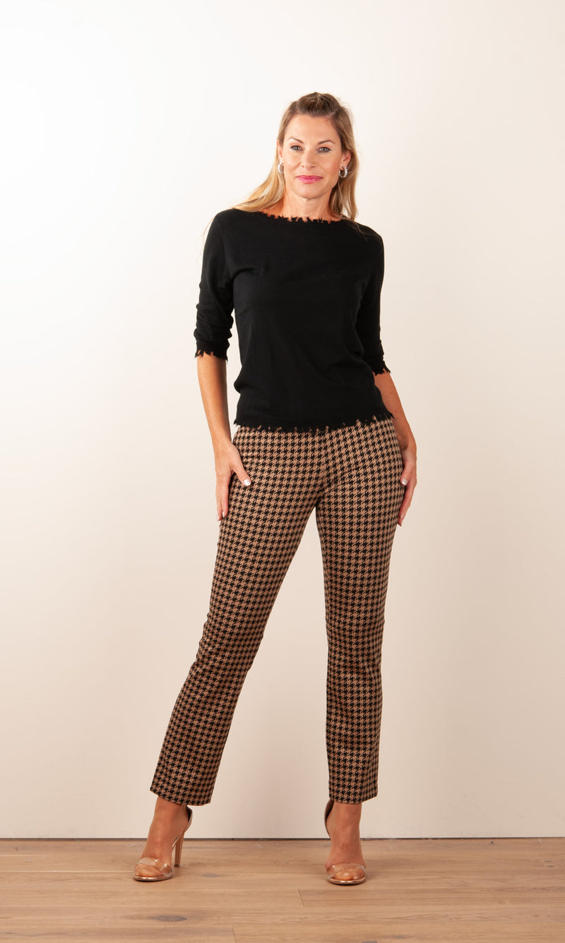 Hose „Cindessa“ Camel | Schwarz