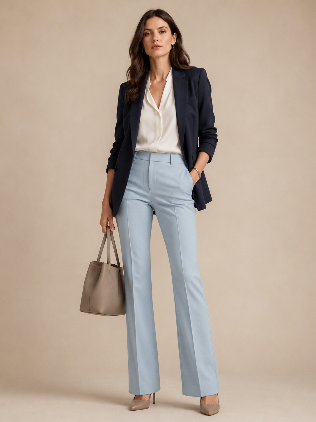 Stoffhose „Asha“ Hellblau