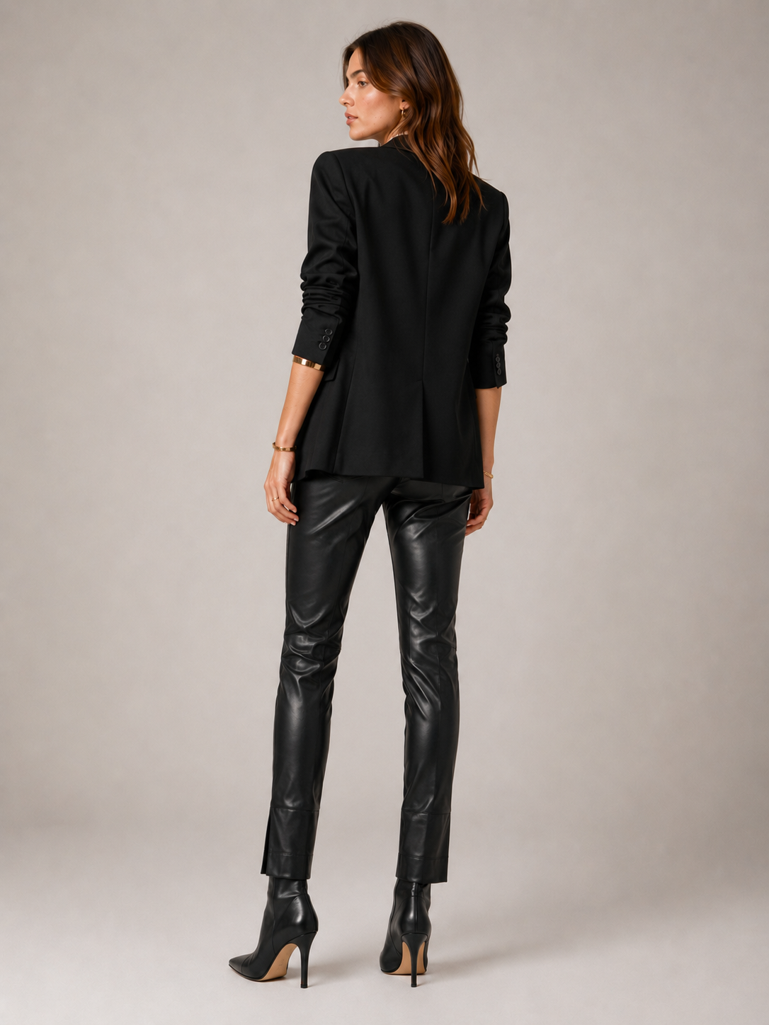 Vegane Lederhose „Sabrina“ Dunkel Petrol