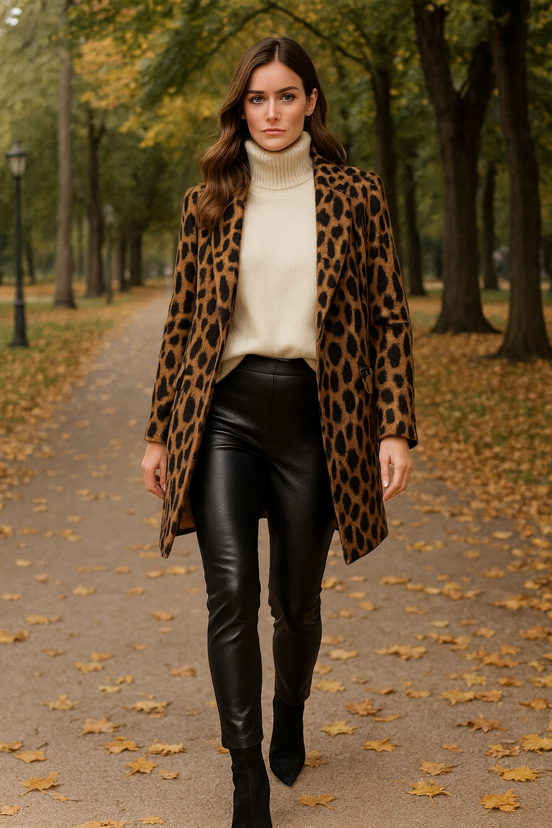 Lederimitat Hose „Sabrina“ Schwarz