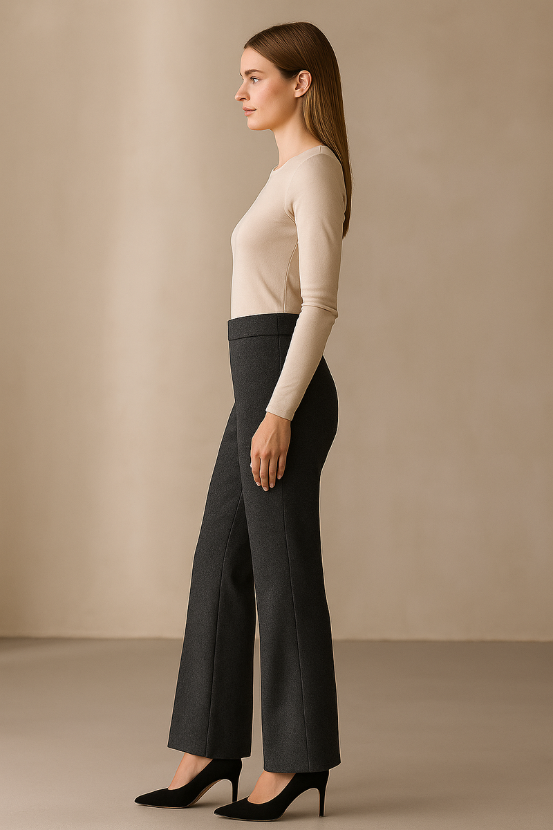 Hose „Nanou Wool“ Melange Anthrazit