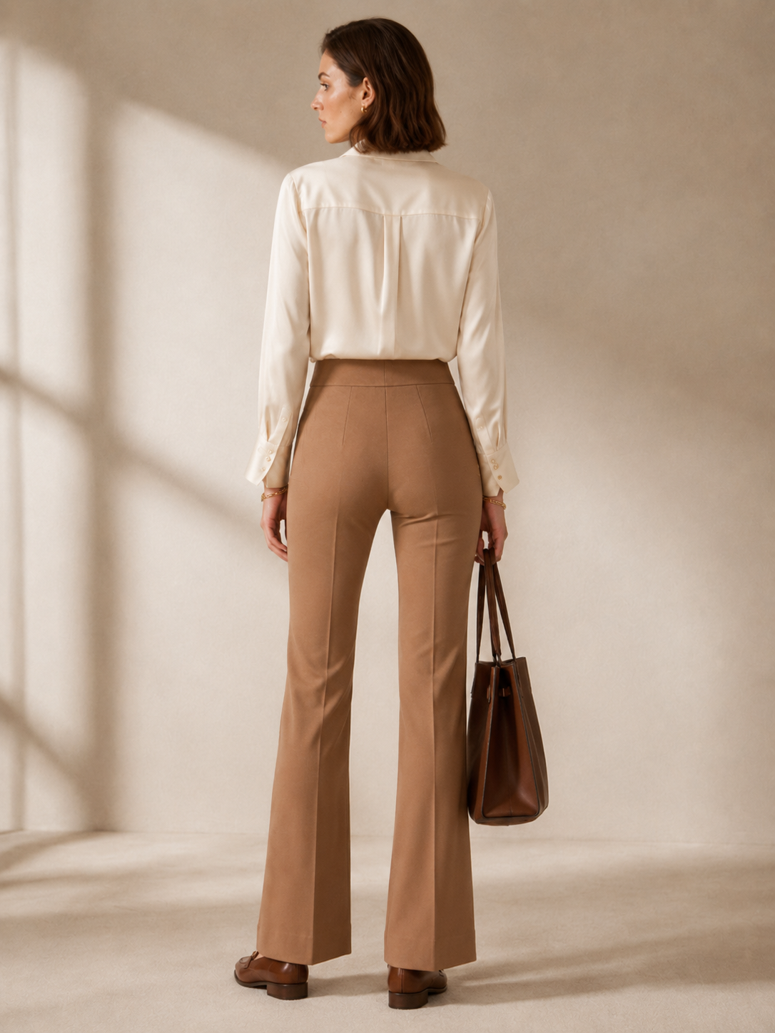 Hose „Nanette Gold“ Beige