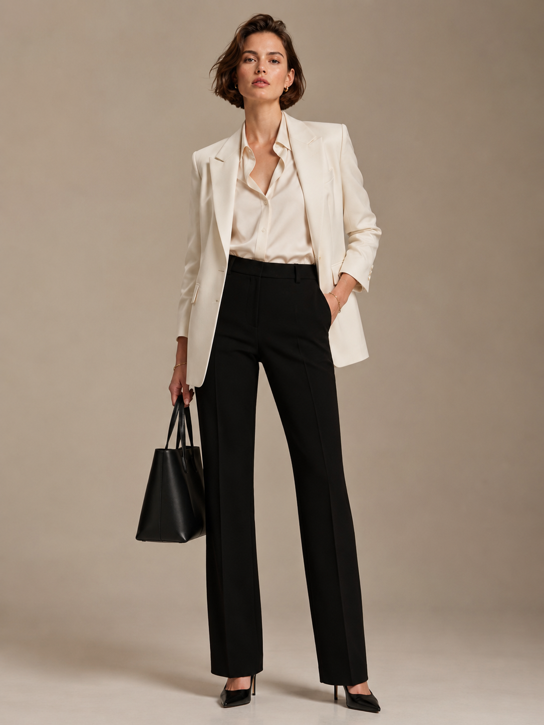 Designer-Stoffhose „Rosie“ Schwarz