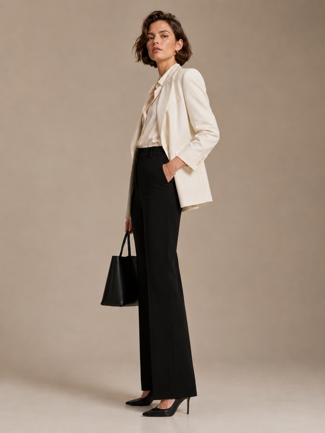 Designer-Stoffhose „Rosie“ Schwarz