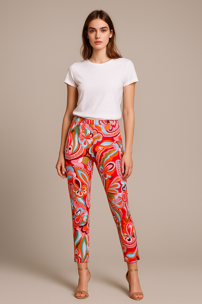 Hose „Sabrina“ Pink | Multicolor