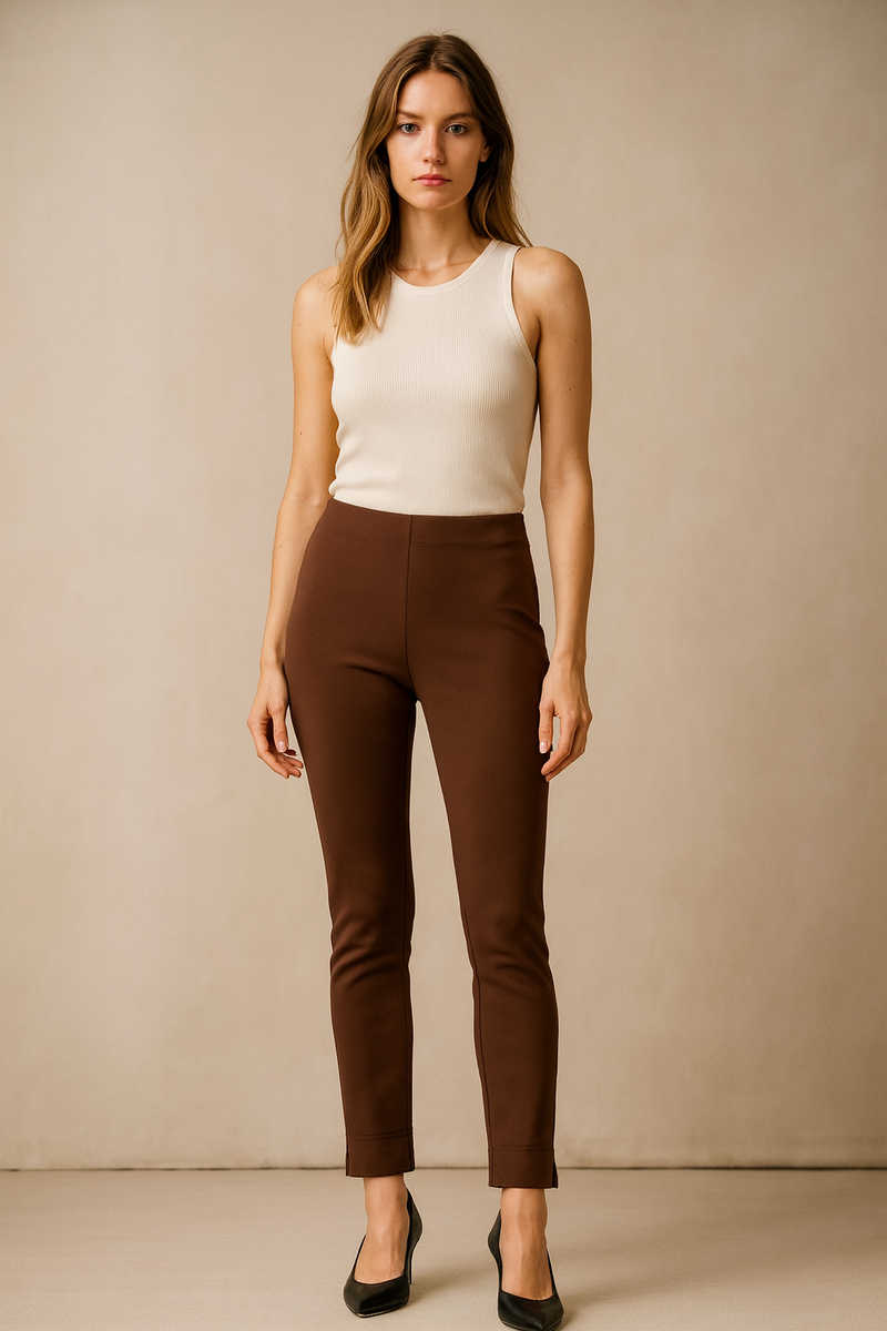 Hose „Sabrina Technical“ Braun