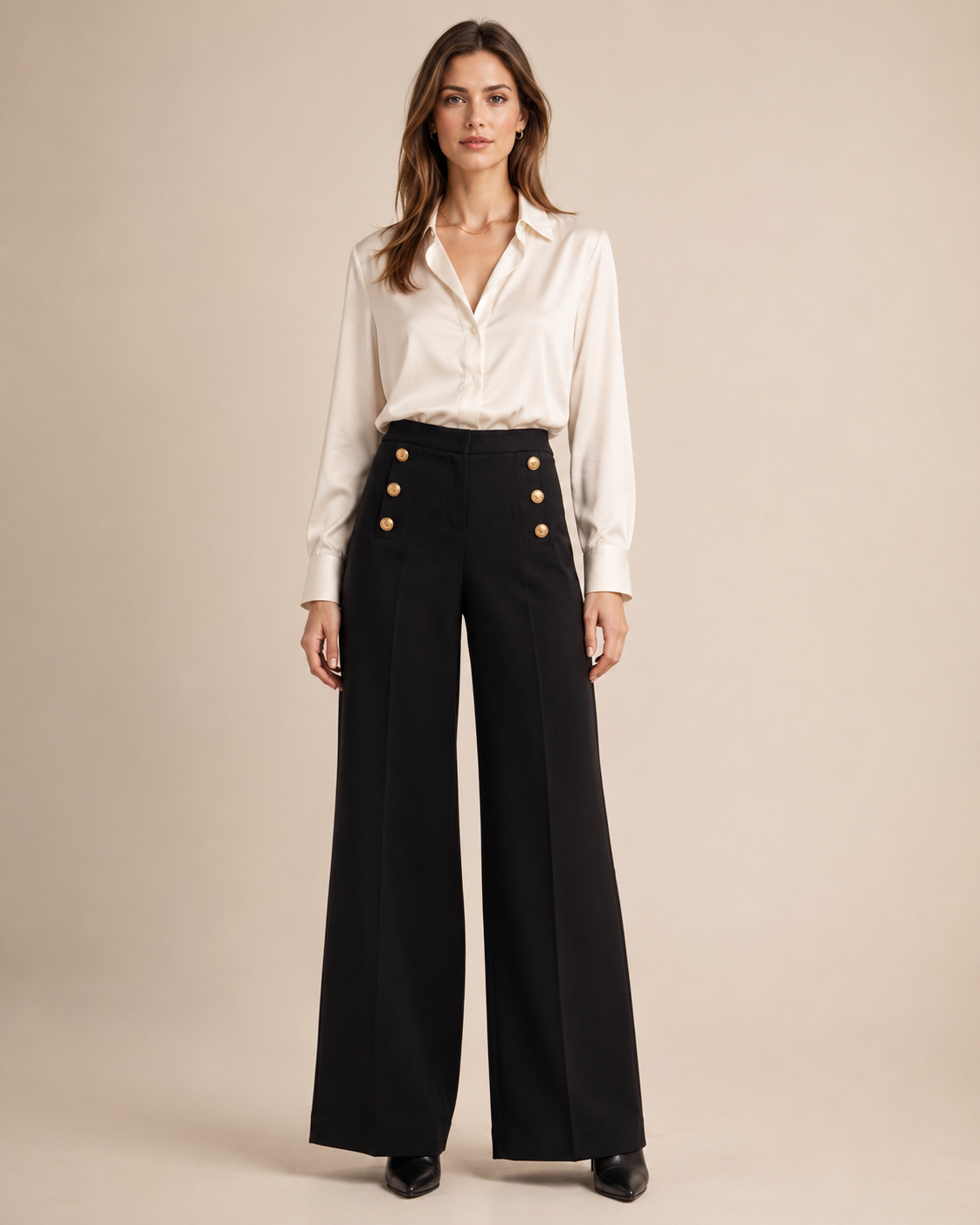 Statement-Hose „Bridget“ Dunkelbraun