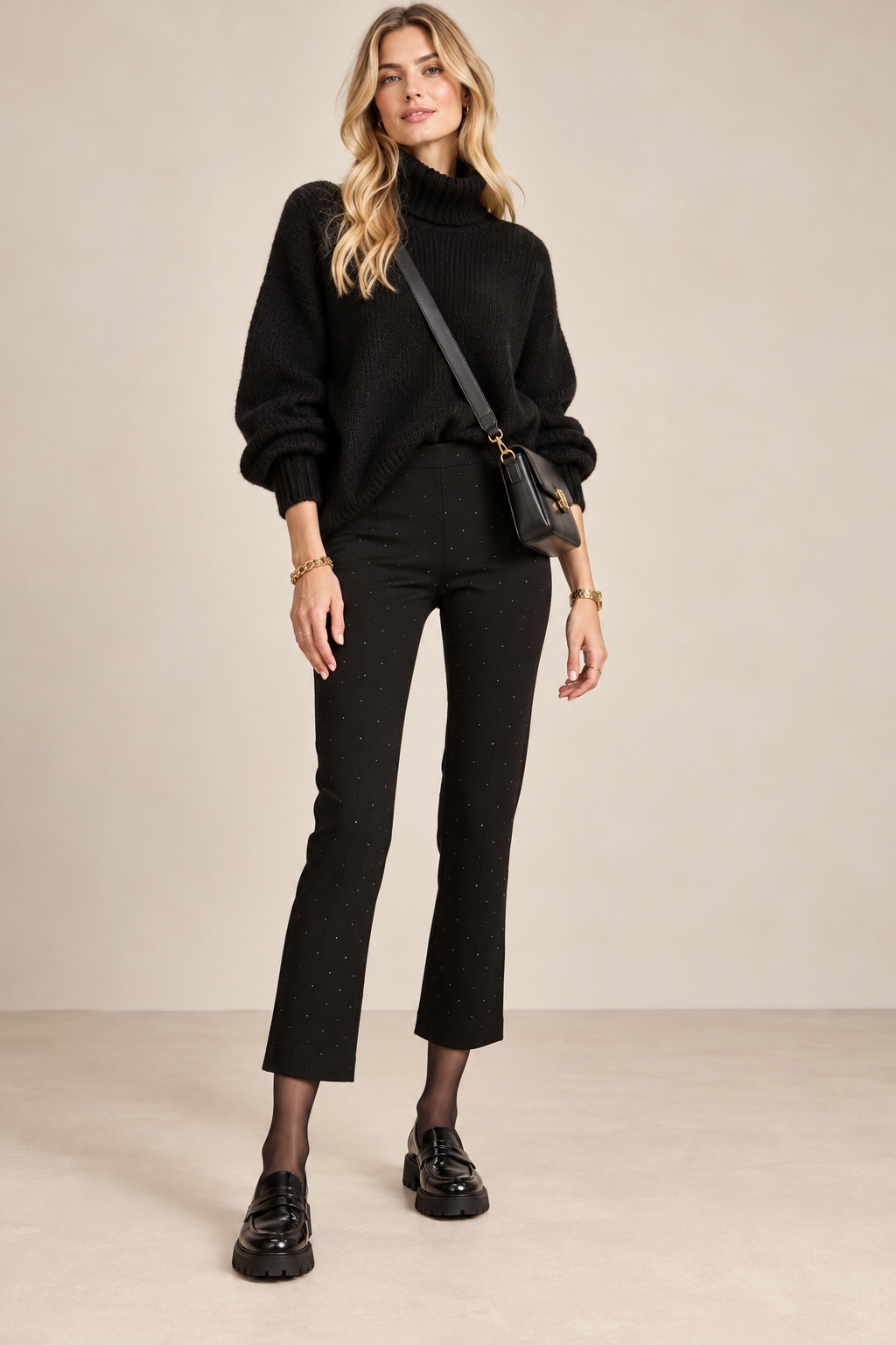 SEDUCTIVE / GLAMOURÖSER KOMFORT: DIE SCHLUPFHOSE „CINDY“ SCHWARZ / Front Studio Grünwald