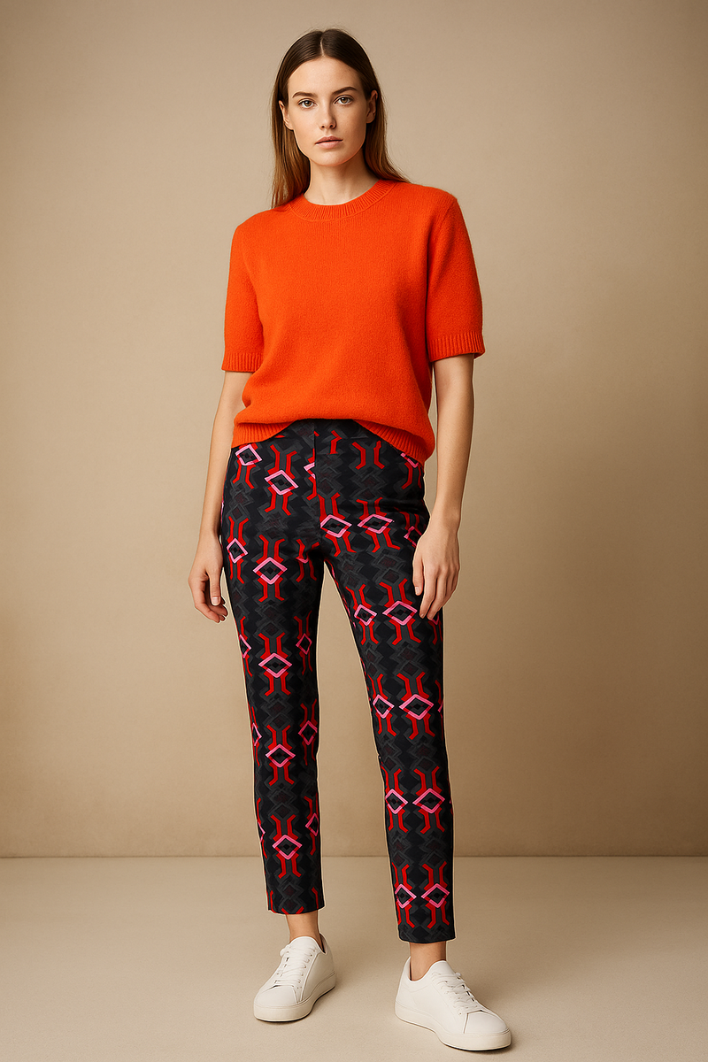 Hose „Sabrina“ Schwarz | Multicolor