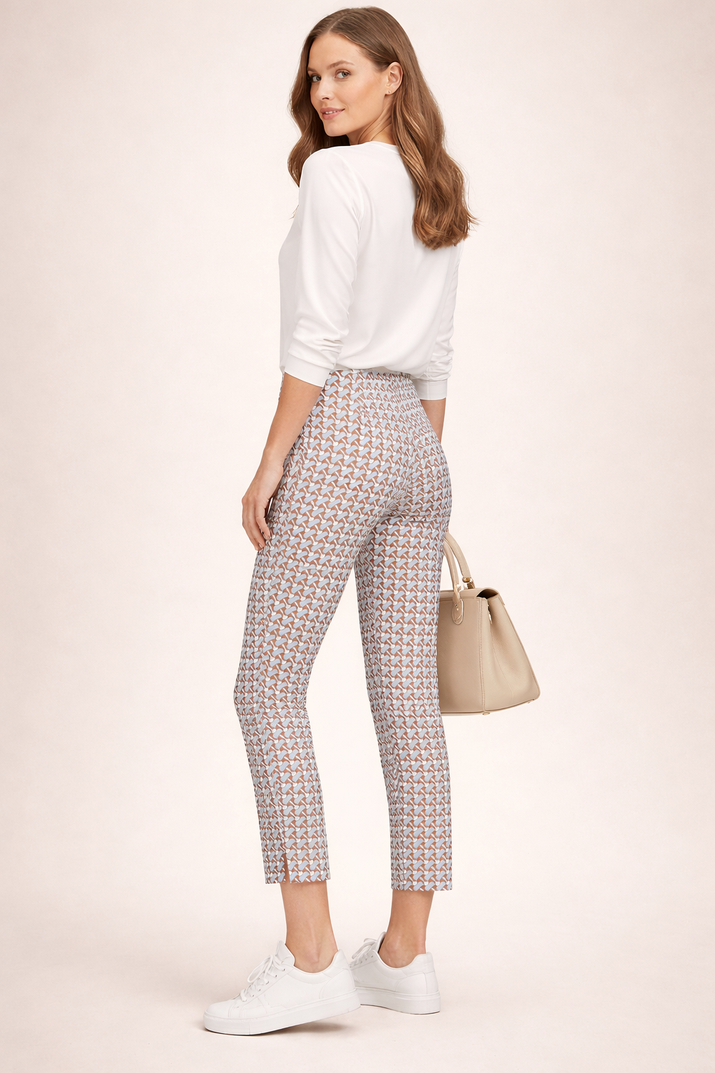 Hose „Sabrina“ Blau | Braun | Weiß