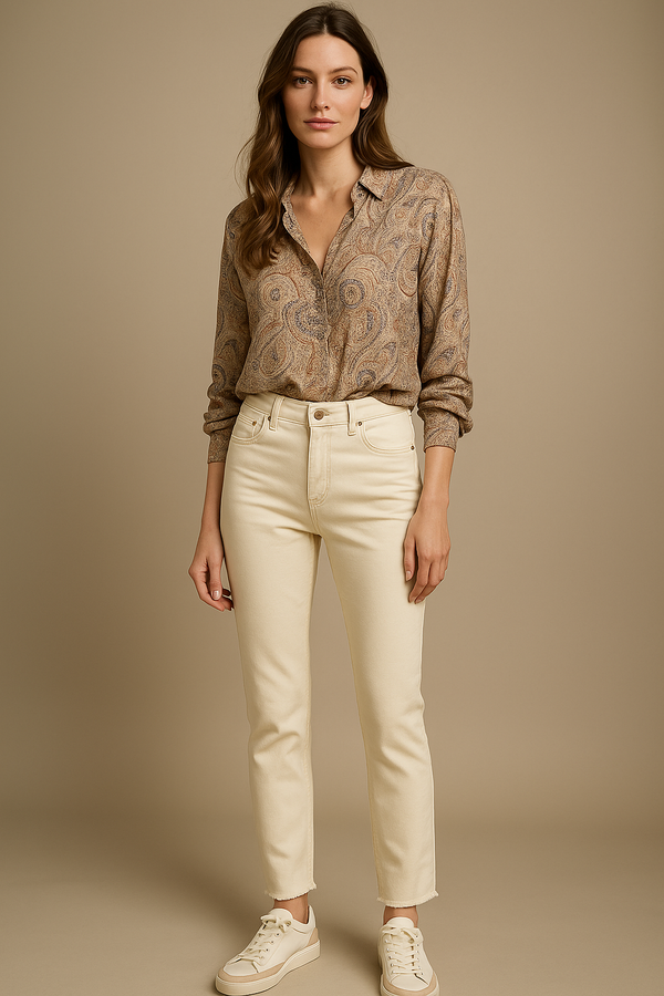 Jeans „Claire“ Pastellgelb