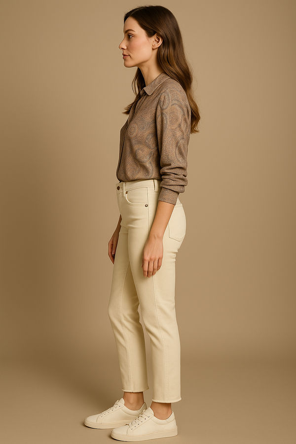 Jeans „Claire“ Pastellgelb