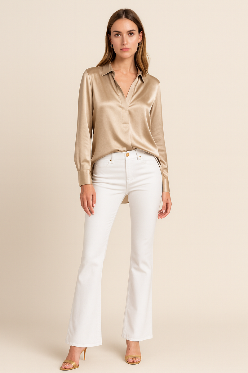 Jeans „Claire Bootcut“ Weiß