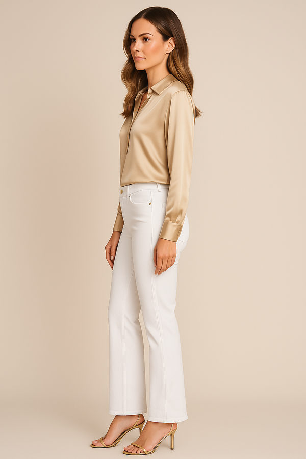 Jeans „Claire Bootcut“ Weiß