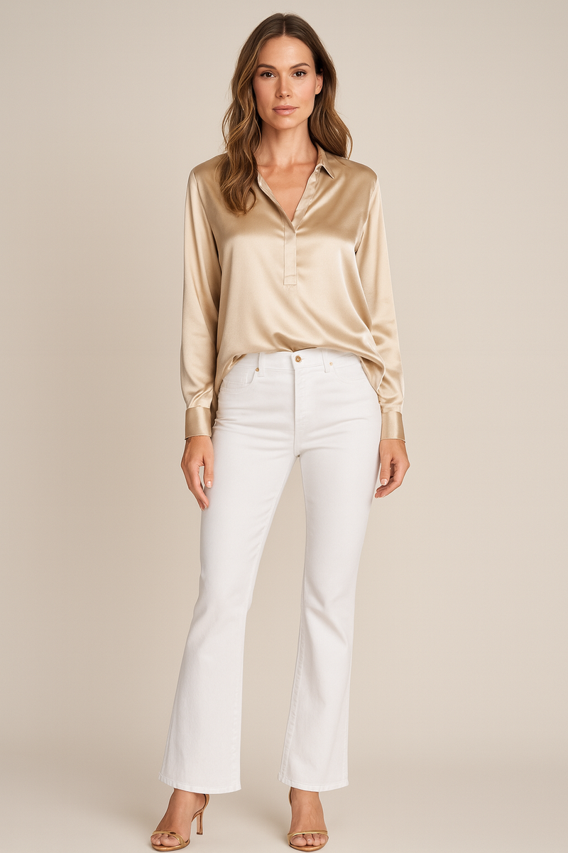 Jeans „Claire Bootcut“ Weiß