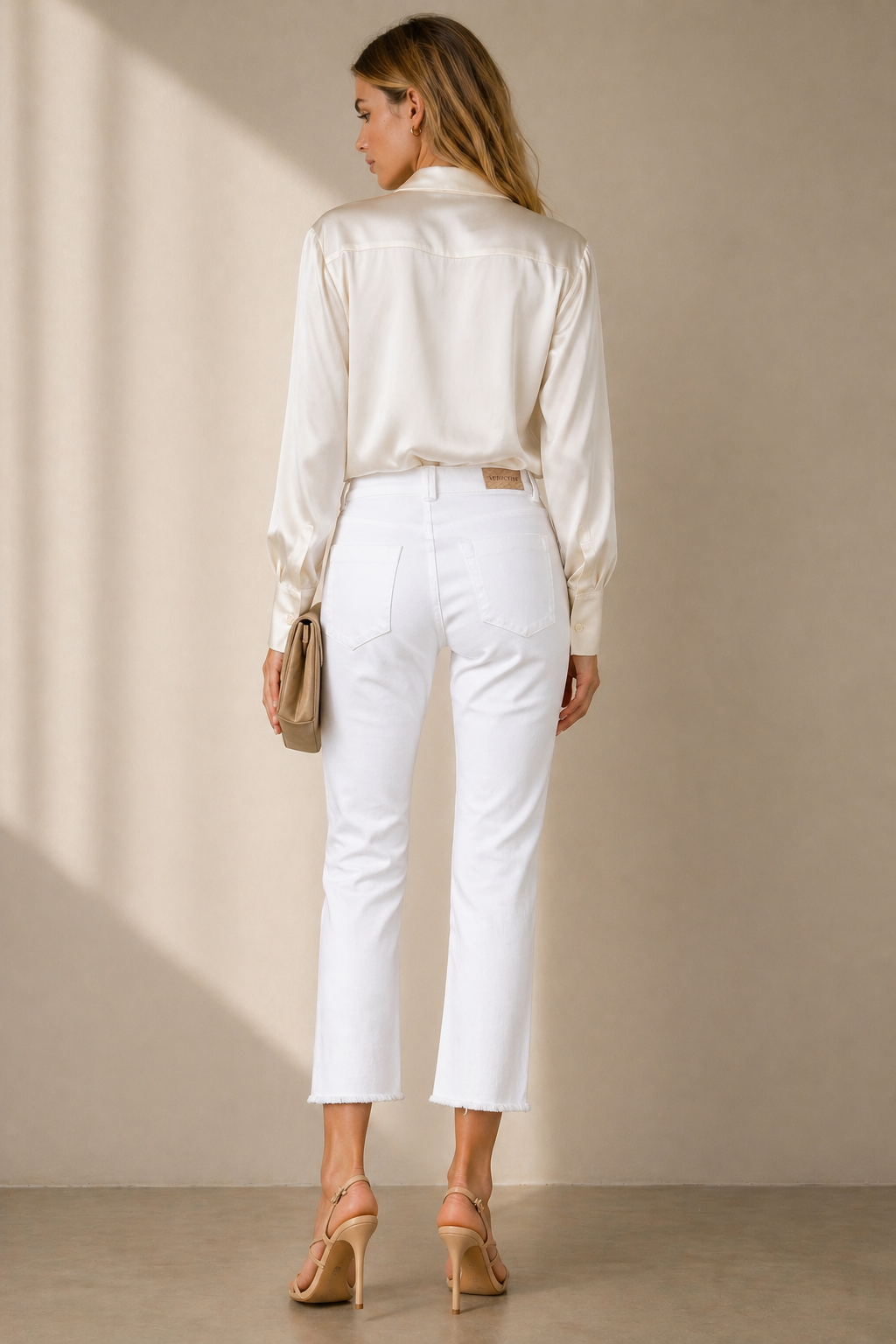 Jeans „Claire Cropped“ Weiß