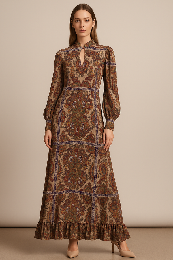 Kleid Taupe | Multicolor