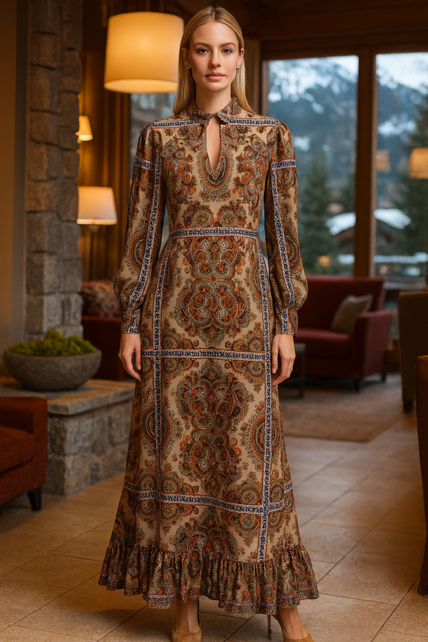 Kleid Taupe | Multicolor