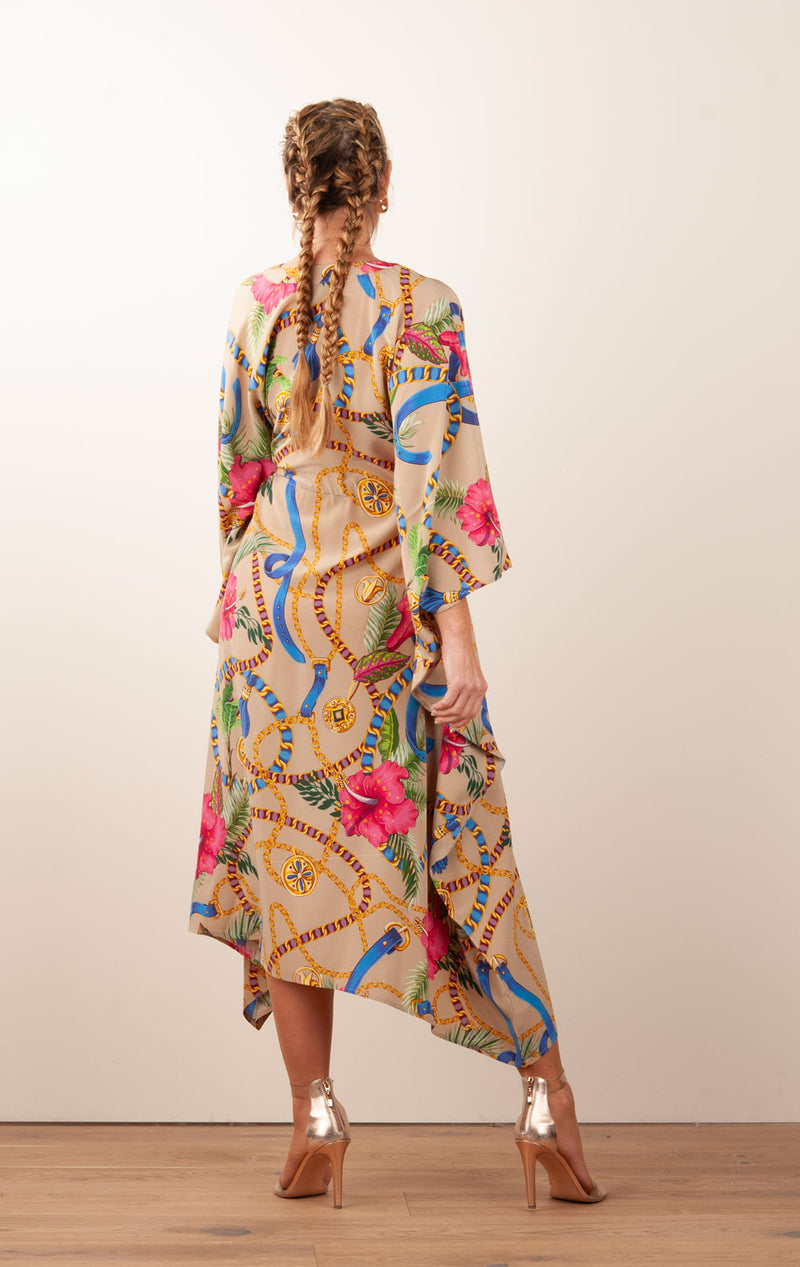 Kleid / Kaftan Beige | Multicolor