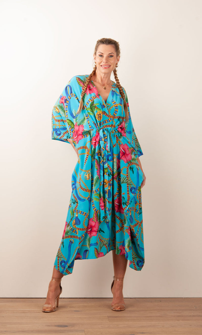 Kleid / Kaftan Blau | Multicolor