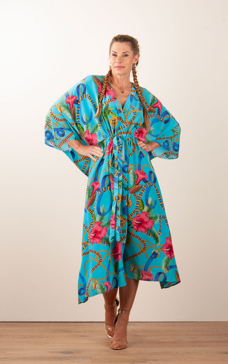 Kleid / Kaftan Blau | Multicolor