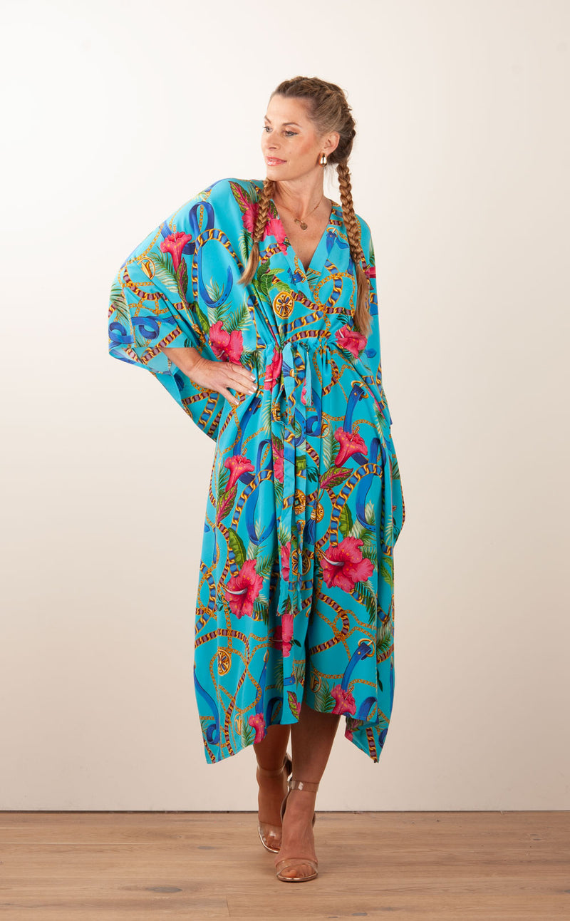 Kleid / Kaftan Blau | Multicolor