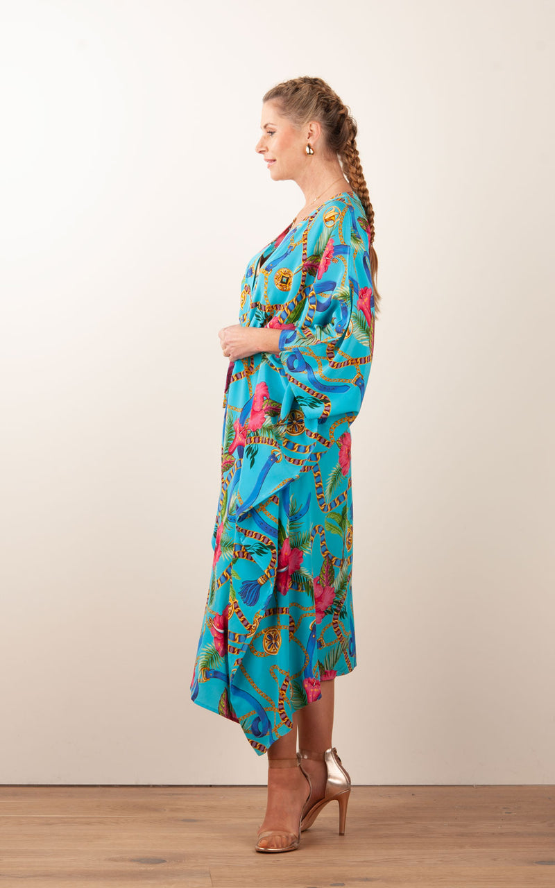 Kleid / Kaftan Blau | Multicolor