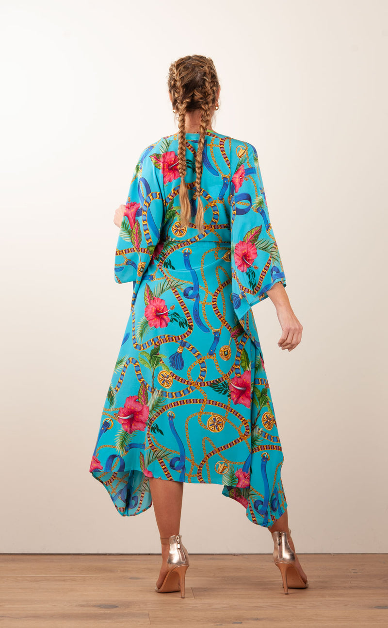 Kleid / Kaftan Blau | Multicolor